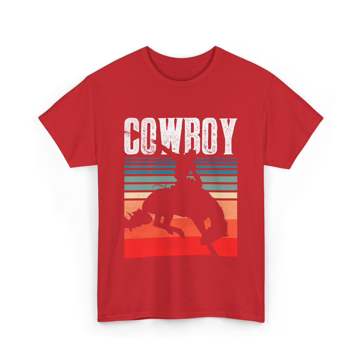 Cowboy Cowboying Western Rodeo T-Shirt - Red