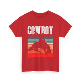 Cowboy Cowboying Western Rodeo T-Shirt - Red