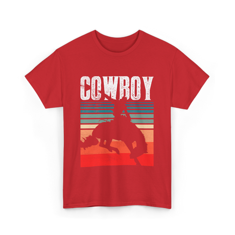 Cowboy Cowboying Western Rodeo T-Shirt - Red