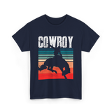 Cowboy Cowboying Western Rodeo T-Shirt - Navy