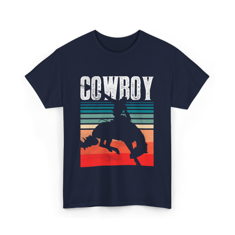 Cowboy Cowboying Western Rodeo T-Shirt - Navy