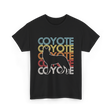 Coyote Retro Vintage Coyote T-Shirt - Black