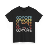 Coyote Retro Vintage Coyote T-Shirt - Black