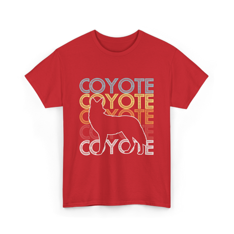 Coyote Retro Vintage Coyote T-Shirt - Red