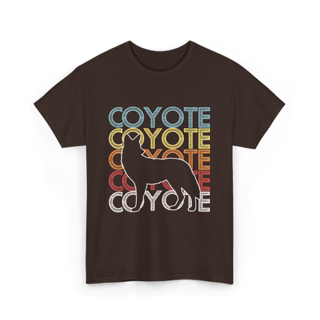 Coyote Retro Vintage Coyote T-Shirt - Dark Chocolate
