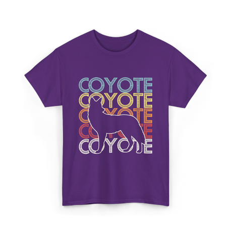 Coyote Retro Vintage Coyote T-Shirt - Purple