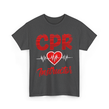 CPR Instructor Heart T-Shirt - Dark Heather