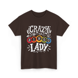 Crazy Bingo Lady Bingo T-Shirt - Dark Chocolate