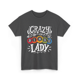 Crazy Bingo Lady Bingo T-Shirt - Dark Heather