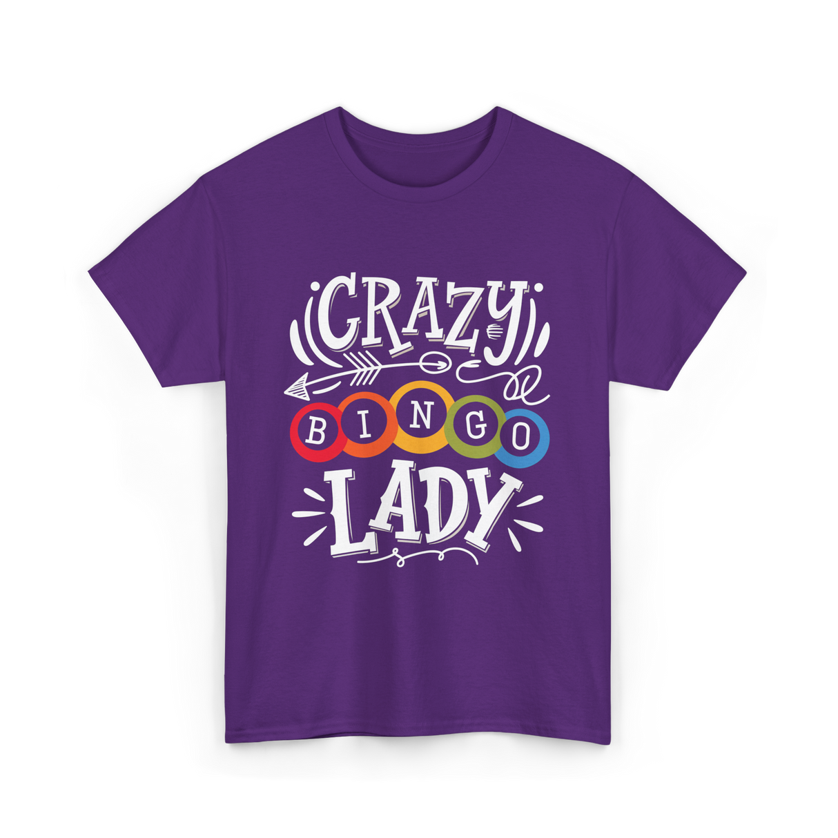 Crazy Bingo Lady Bingo T-Shirt - Purple