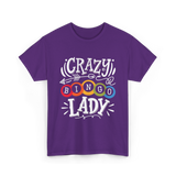 Crazy Bingo Lady Bingo T-Shirt - Purple