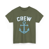 Crew Anchor Nautical Boating T-Shirt - Military Green