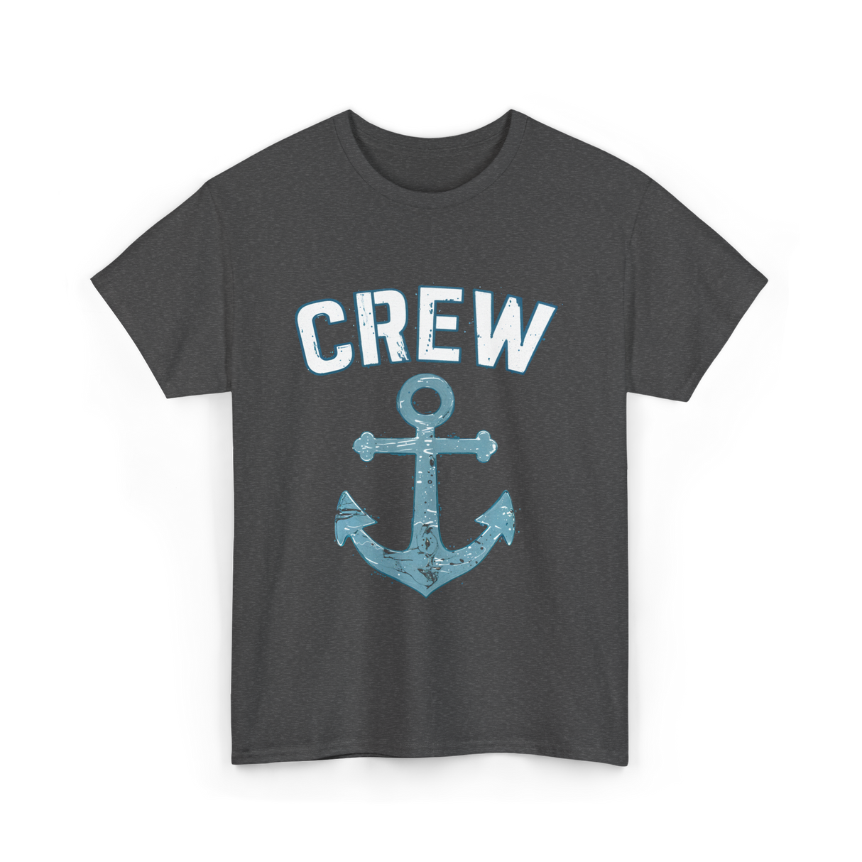 Crew Anchor Nautical Boating T-Shirt - Dark Heather