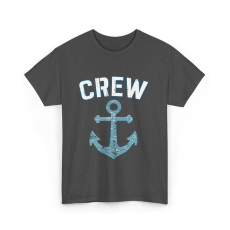 Crew Anchor Nautical Boating T-Shirt - Dark Heather