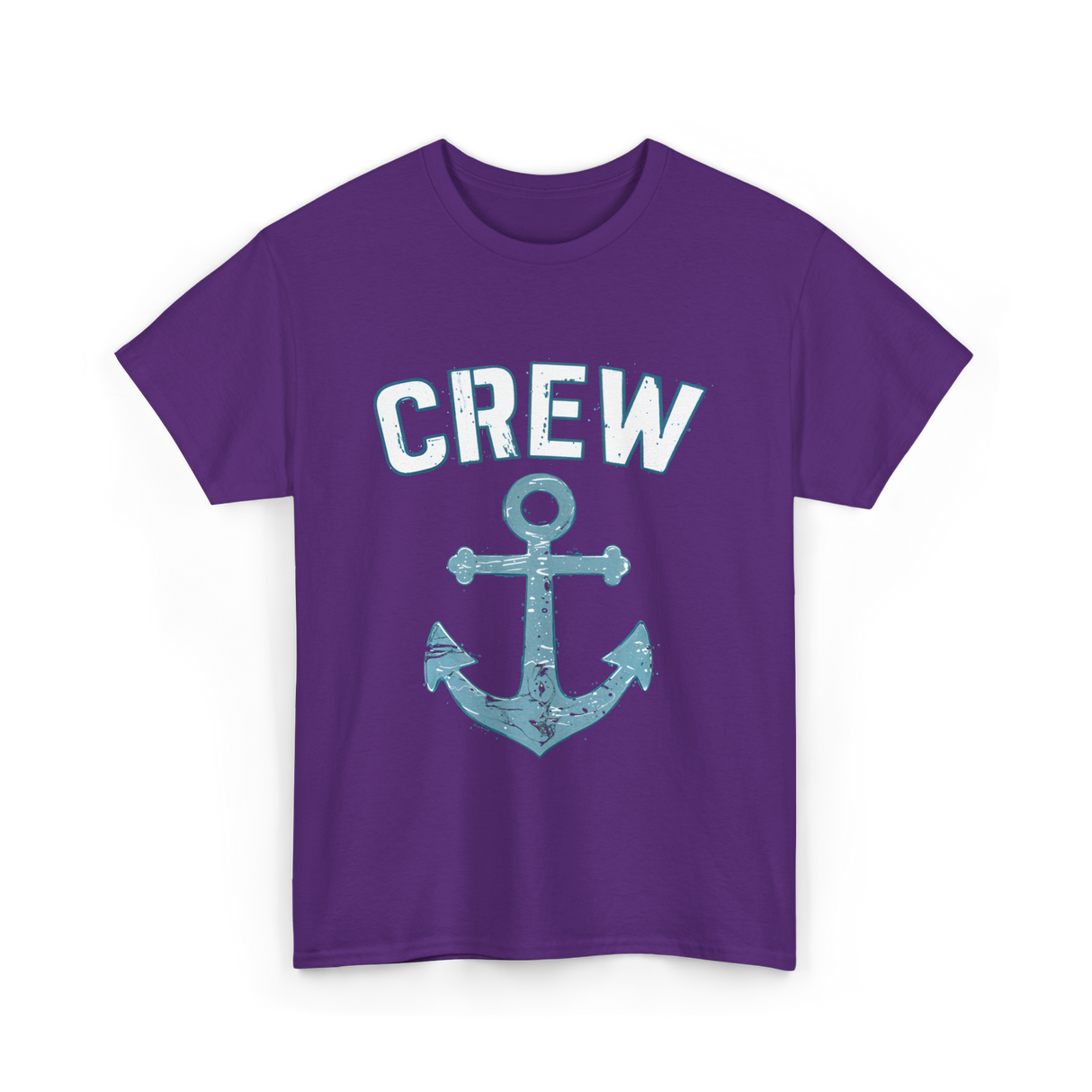 Crew Anchor Nautical Boating T-Shirt - Purple