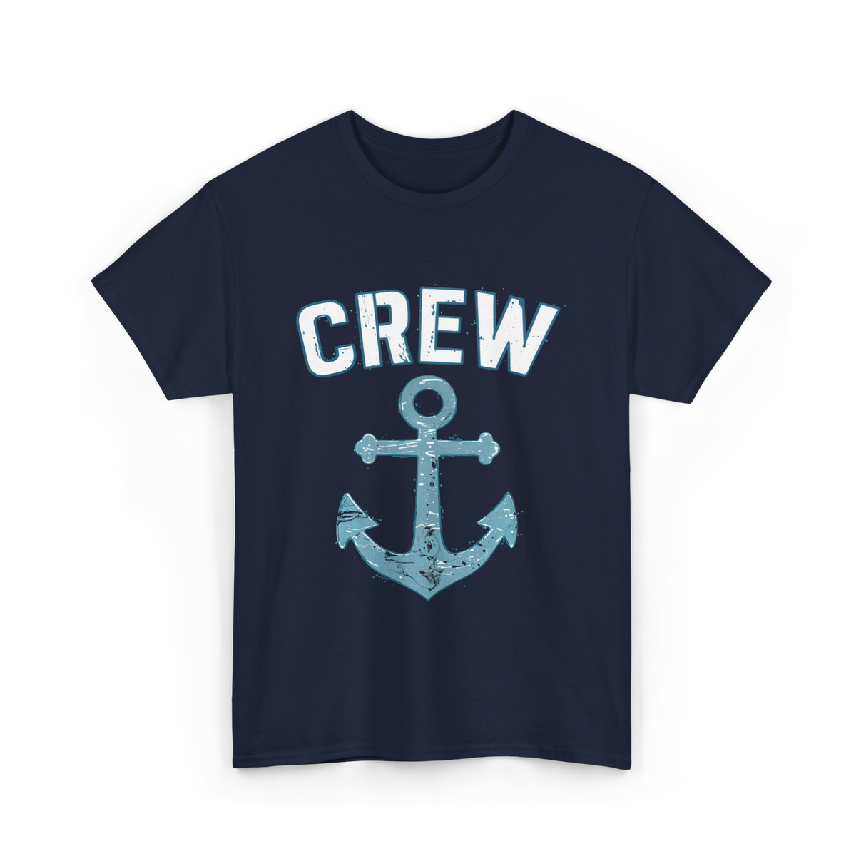 Crew Anchor Nautical Boating T-Shirt - Navy