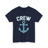 Crew Anchor Nautical Boating T-Shirt - Navy