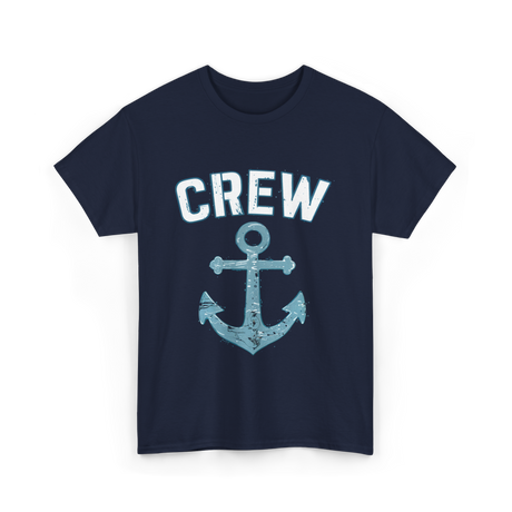 Crew Anchor Nautical Boating T-Shirt - Navy