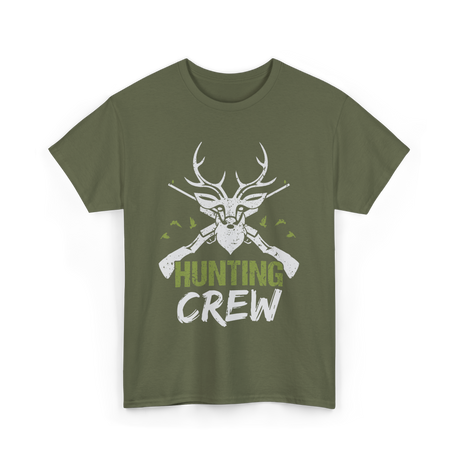 Crew Hunting Hunters Deer T-Shirt - Military Green