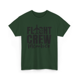 Crew Member Airplane Attendant T-Shirt - Forest Green