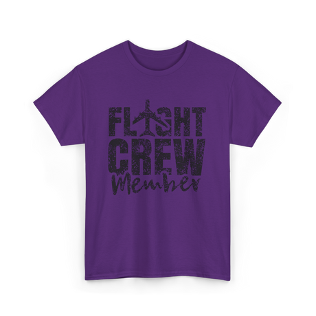 Crew Member Airplane Attendant T-Shirt - Purple