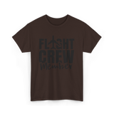 Crew Member Airplane Attendant T-Shirt - Dark Chocolate