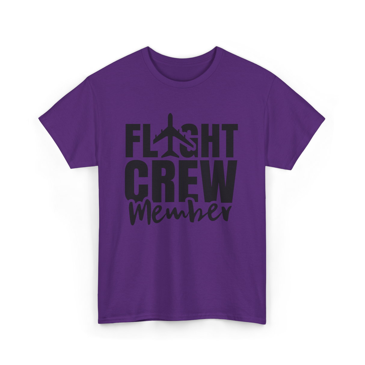 Crew Member Airplane Attendant T-Shirt - Purple