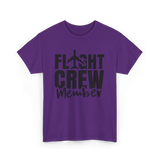 Crew Member Airplane Attendant T-Shirt - Purple