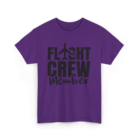 Crew Member Airplane Attendant T-Shirt - Purple