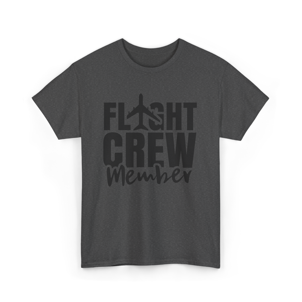 Crew Member Airplane Attendant T-Shirt - Dark Heather