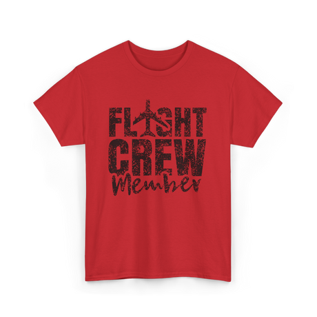 Crew Member Airplane Attendant T-Shirt - Red