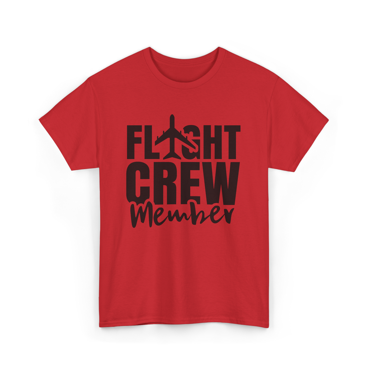 Crew Member Airplane Attendant T-Shirt - Red