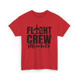 Crew Member Airplane Attendant T-Shirt - Red