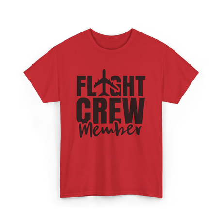 Crew Member Airplane Attendant T-Shirt - Red