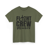 Crew Member Airplane Attendant T-Shirt - Military Green