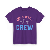 Crew Motivation Inspirational Team T-Shirt - Purple