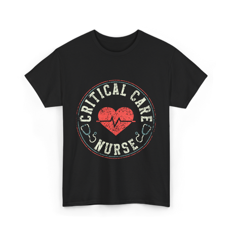 Critical Care Nurse Nursing T-Shirt - Black