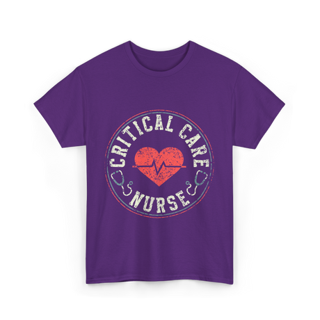 Critical Care Nurse Nursing T-Shirt - Purple