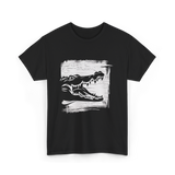 Crocodile Black Art Wildlife T-Shirt - Black