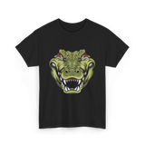 Crocodile Head Art Crocodile T-Shirt - Black