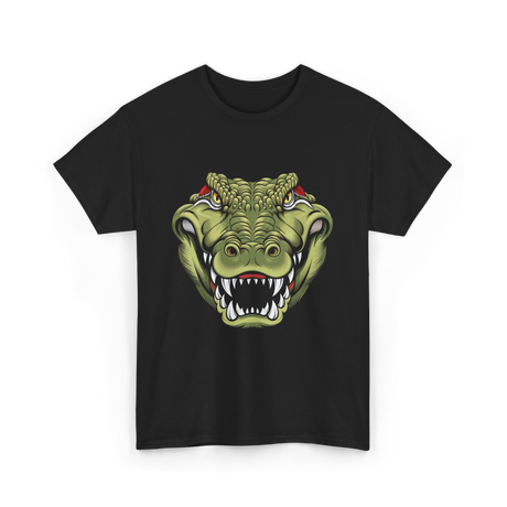 Crocodile Head Art Crocodile T-Shirt - Black