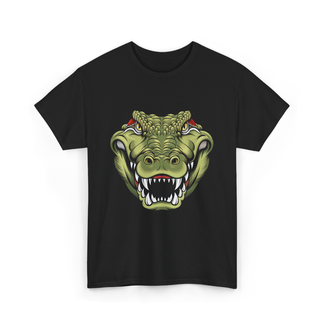 Crocodile Head Art Crocodile T-Shirt - Black