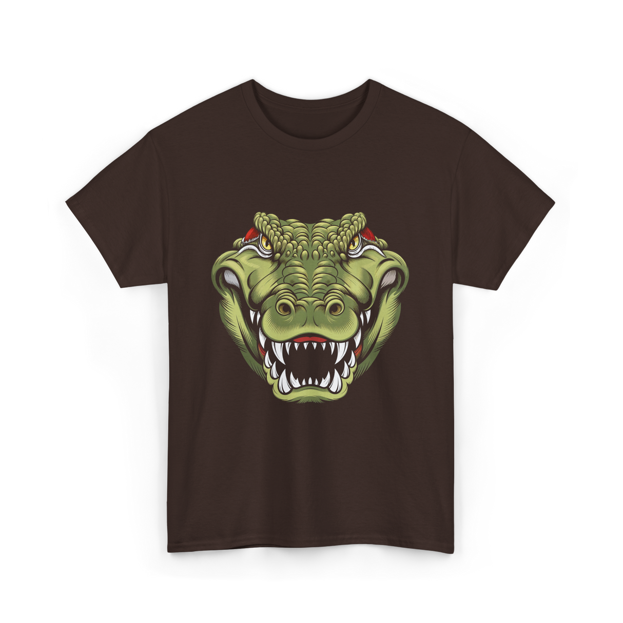 Crocodile Head Art Crocodile T-Shirt - Dark Chocolate