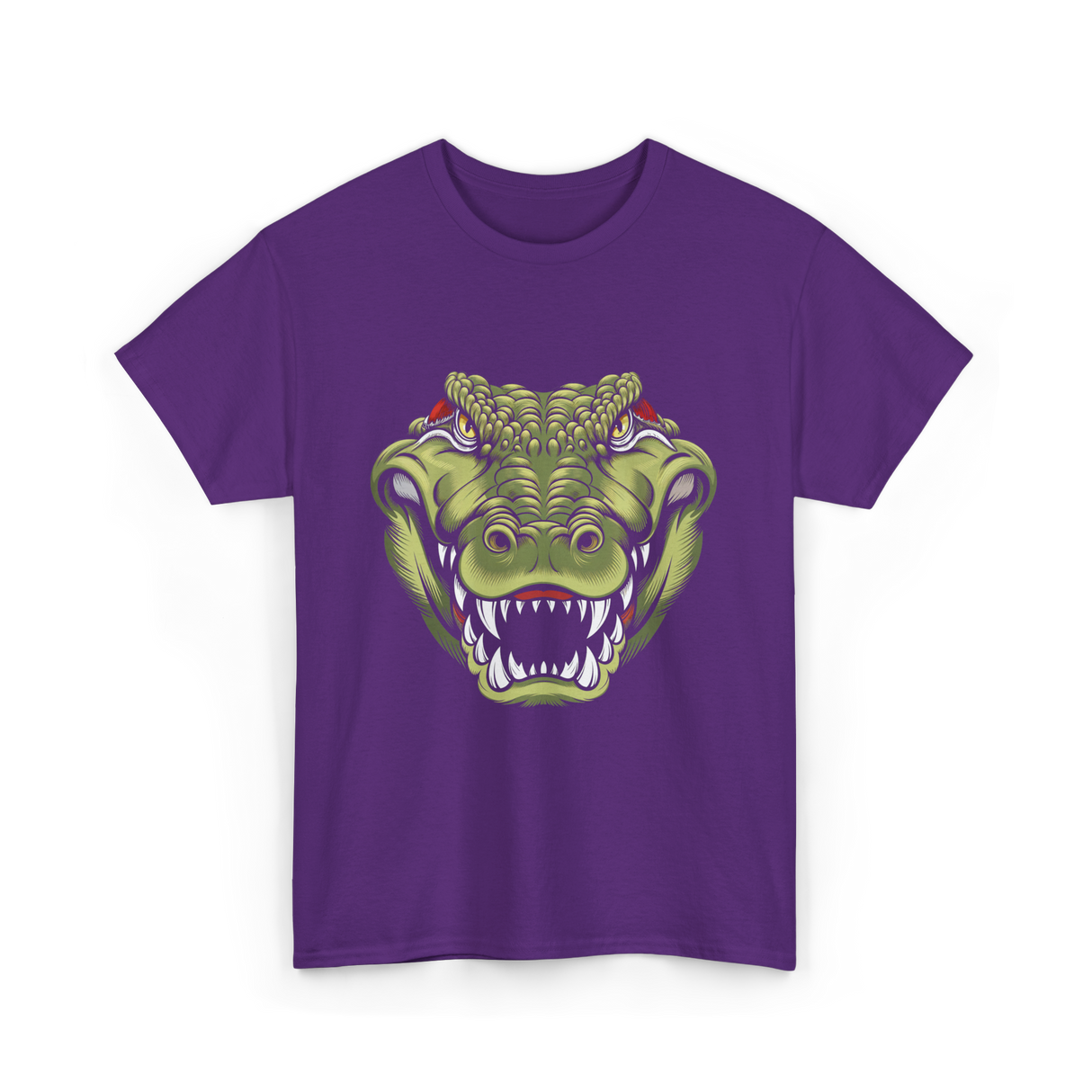 Crocodile Head Art Crocodile T-Shirt - Purple