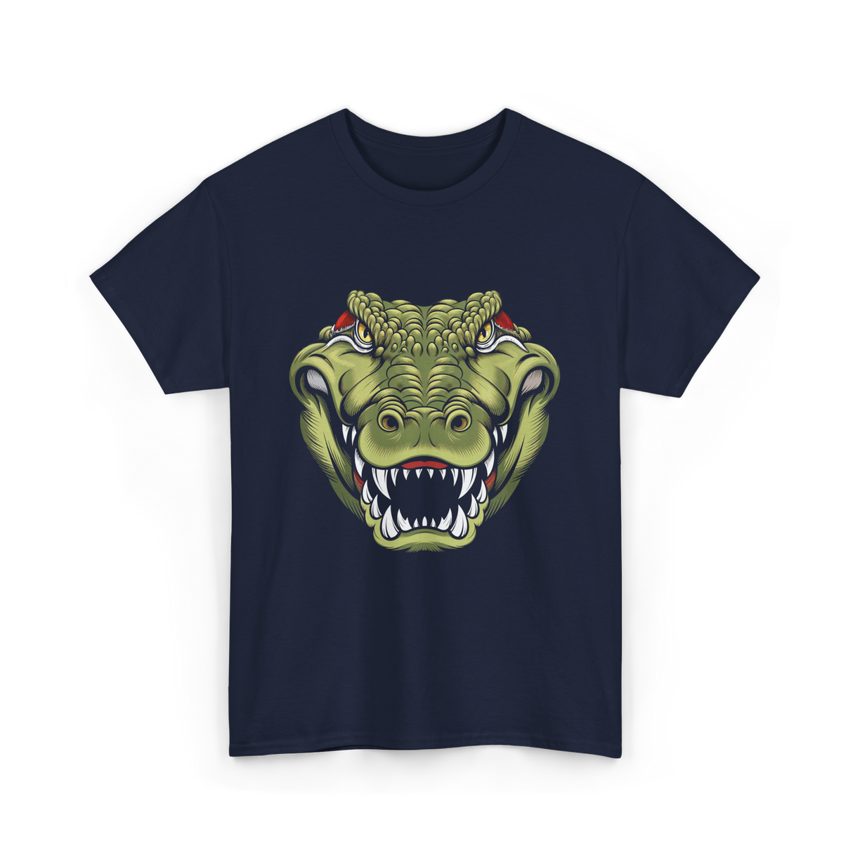 Crocodile Head Art Crocodile T-Shirt - Navy