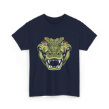 Crocodile Head Art Crocodile T-Shirt - Navy