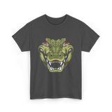 Crocodile Head Art Crocodile T-Shirt - Dark Heather