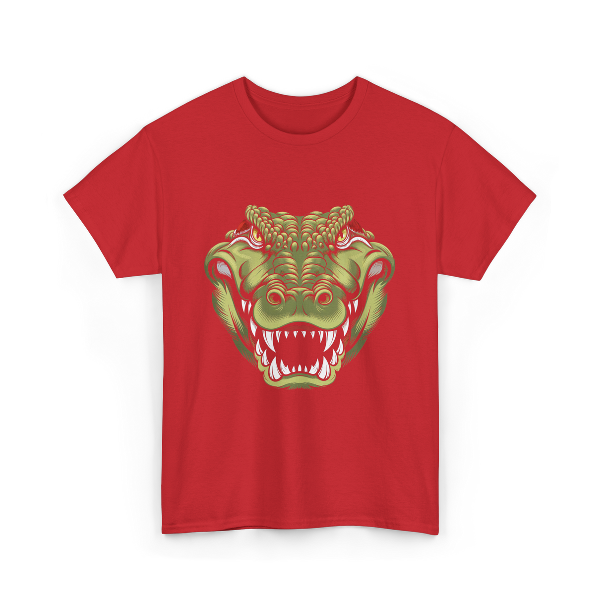 Crocodile Head Art Crocodile T-Shirt - Red