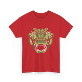 Crocodile Head Art Crocodile T-Shirt - Red