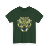 Crocodile Head Art Crocodile T-Shirt - Forest Green